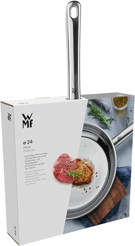 WMF Profi Bratpfanne 28 cm Induktion, Edelstahlpfanne unbeschichtet, Cromargan Edelstahl, backofenfest