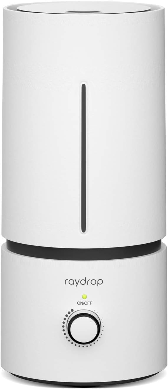 raydrop Humidifier for Bedroom & Children's Room, 1.7 L Quiet & Space-Saving Ultrasonic Room Humidifier for Baby & Plants, Easy to Use & Easy to Clean, Automatic Shut-Off