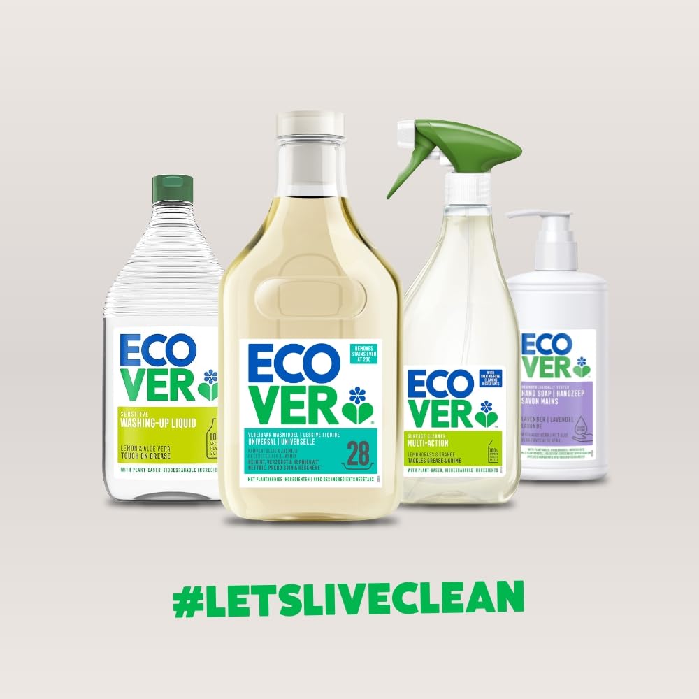 Ecover Colour Washing Powder Concentrate Lavender (3 kg / 40 Washes), Colour Detergent with Plant-Based Ingredients, Detergent Powder for Naturally Pure Coloured Washes, 3 kg