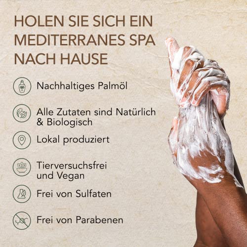 O Naturals 100% Natürliche und Biologische Barseife - Festes Duschgel Naturkosmetic Dusch Seife Vegan Zitrus Seife Hände Gesicht Körper mit Vitamin C & E Hydratiert die Haut