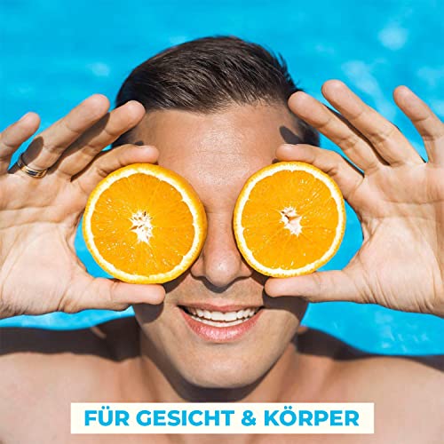 O Naturals 100% Natürliche und Biologische Barseife - Festes Duschgel Naturkosmetic Dusch Seife Vegan Zitrus Seife Hände Gesicht Körper mit Vitamin C & E Hydratiert die Haut