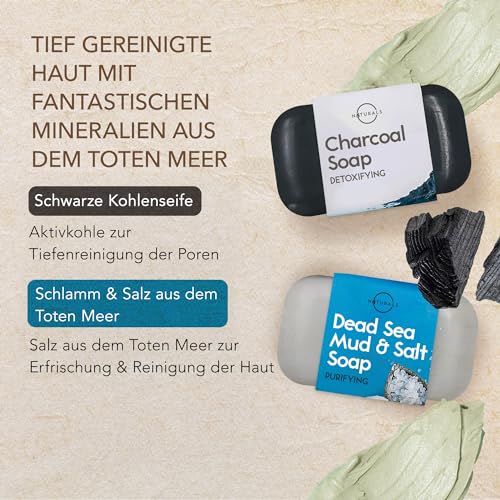 O Naturals 100% Natürliche und Biologische Barseife - Festes Duschgel Naturkosmetic Dusch Seife Vegan Zitrus Seife Hände Gesicht Körper mit Vitamin C & E Hydratiert die Haut