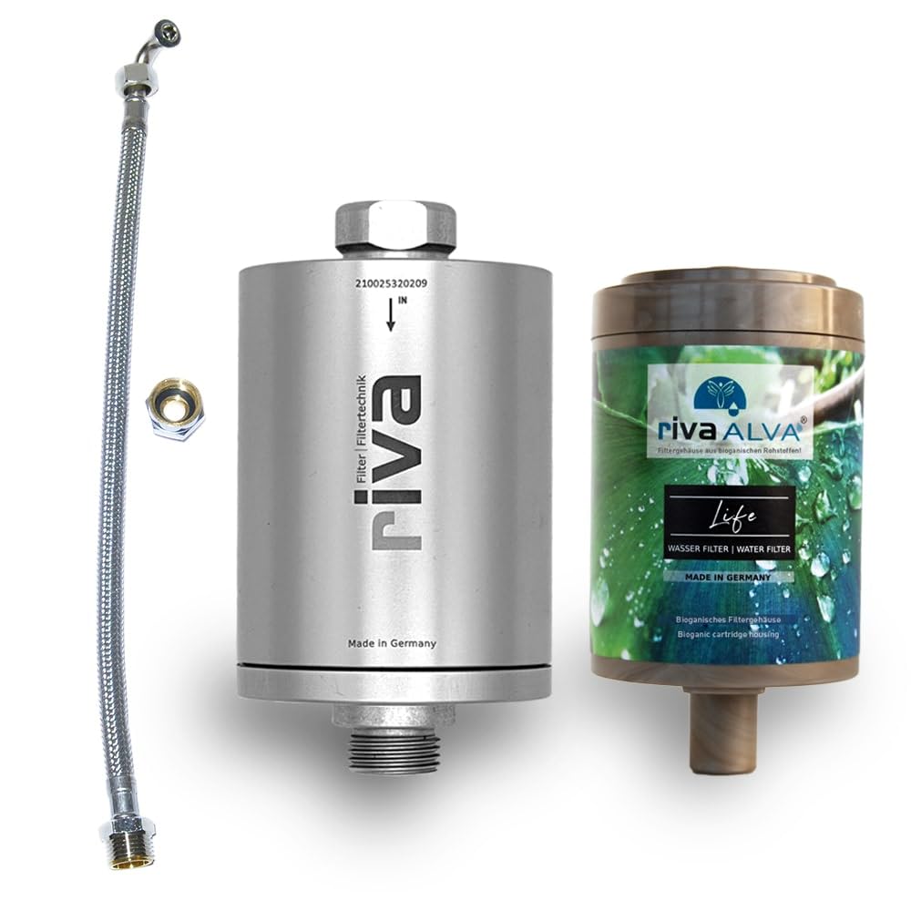 Life Edelstahl Wasserfilter Set – Untertisch Trinkwasserfilter mit Blockaktivkohle, Anschlussset und bioganischem Kartuschengehäuse