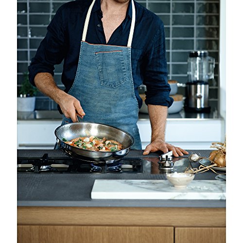 WMF Profi Bratpfanne 28 cm Induktion, Edelstahlpfanne unbeschichtet, Cromargan Edelstahl, backofenfest