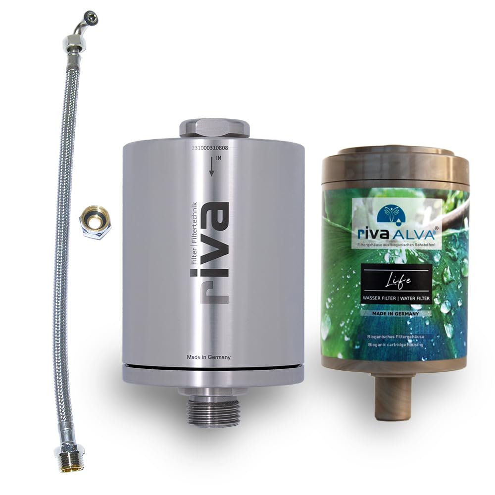 Life Edelstahl Wasserfilter Set – Untertisch Trinkwasserfilter mit Blockaktivkohle, Anschlussset und bioganischem Kartuschengehäuse