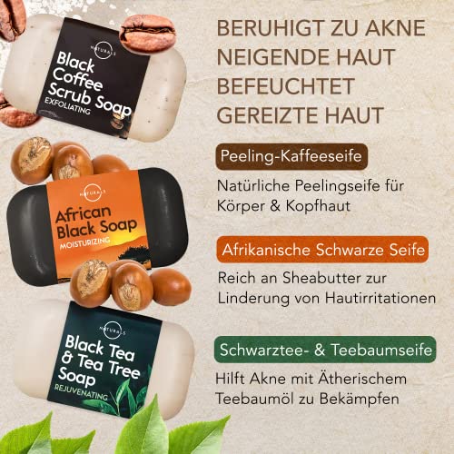 O Naturals 100% Natürliche und Biologische Barseife - Festes Duschgel Naturkosmetic Dusch Seife Vegan Zitrus Seife Hände Gesicht Körper mit Vitamin C & E Hydratiert die Haut
