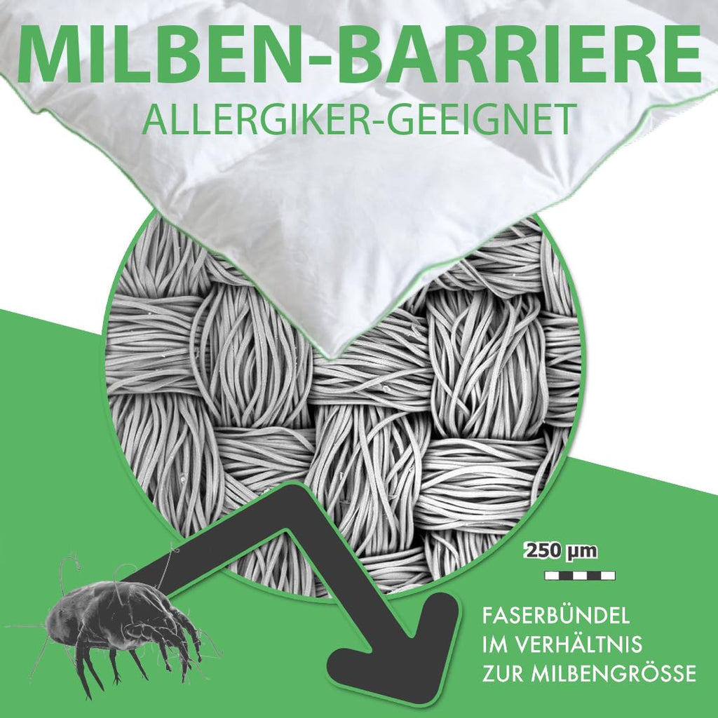 Welldora Komfort Bettdecke 135x200 Winter | 100% Extraweiche Federn & Daunen | Fachärztlich geprüft, Oeko-Tex, Allergiker | Zertifiziert für Tierwohl | Dicke extrawarme Winterdecke Daunendecke