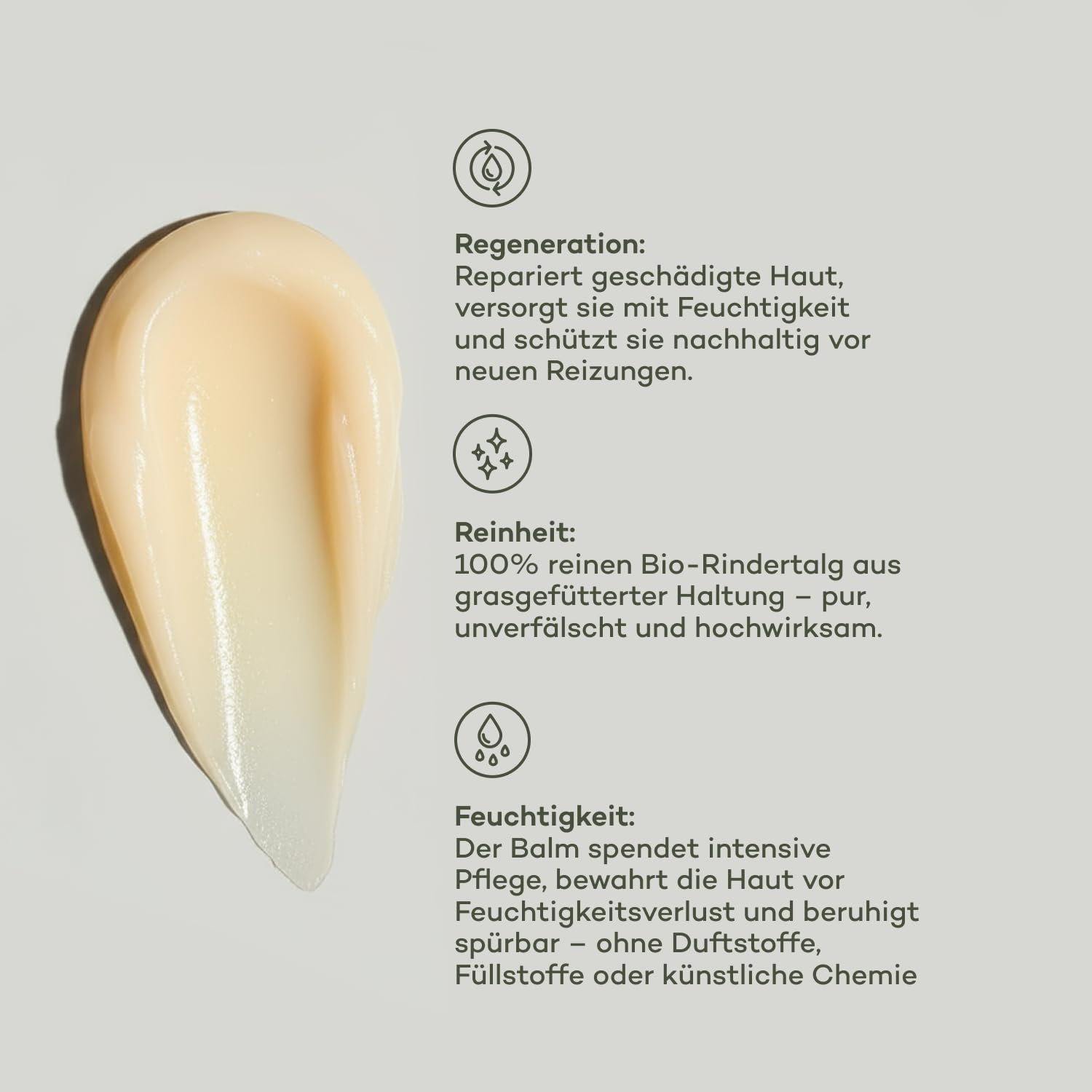 TALLOW Naturals Barrier Repair Pure - Known from the Lion Cave - 100% Organic Beef Tallow Cream, Organic Beef Tallow Skincare, from Germany from Grass-Fed Cattle (120 ml)