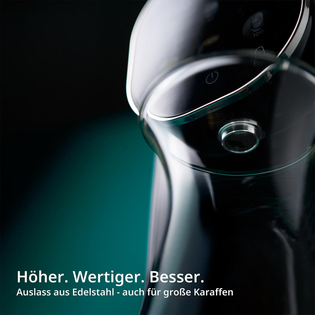OsmoFresh Auftisch Osmoseanlage Quella Pro Black | mit Heißwasserspender | 6 Temperaturstufen | 7-Fach Umkehrosmose Filterung | Wasserfilter für Küche Büro Wohnmobil | kalkfreies Trinkwasser | UV
