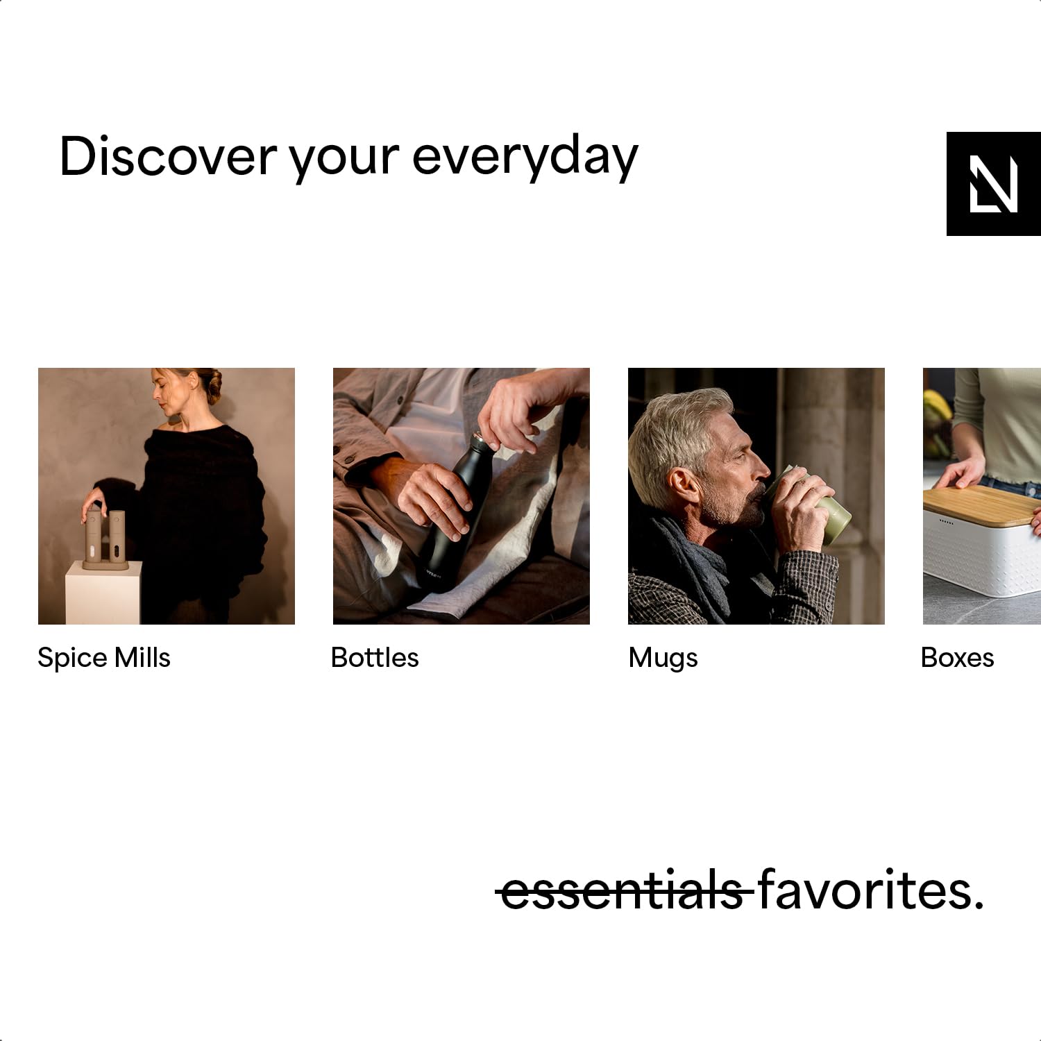 LARS NYSØM Salz und Pfeffermühle Set Manuell mit einstellbarem Keramikmahlwerk I Edelstahl Pfeffermühle und Salzmühle I Design Gewürzmühlen Set (2 Stück) (Carbon Black)