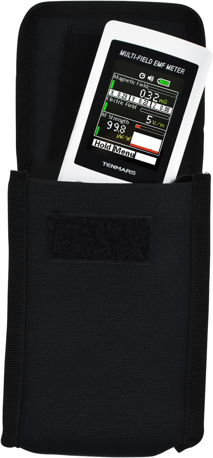 Multi-Field EMF Meter Bag ELF RF Gauß Meter 2000 mg Electromagnetic Electric RF Field Strength Tester with Warning Indicator