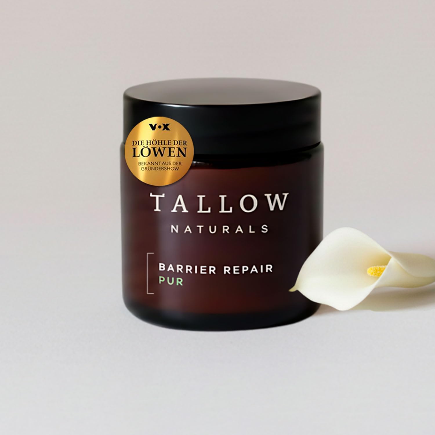 TALLOW Naturals Barrier Repair Pure - Known from the Lion Cave - 100% Organic Beef Tallow Cream, Organic Beef Tallow Skincare, from Germany from Grass-Fed Cattle (120 ml)
