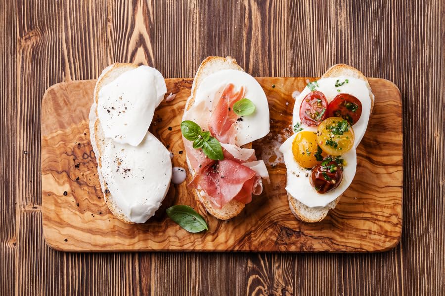 DAS OLIVENHOLZBRETT® / Olivenholz Schneidebrett rechteckig/Frühstücksbrett aus Holz/Brotzeit-Frühstücksbrettchen rechteckig/Vesperbrett, Jausenbrett aus Olivenholz / 30cm x 17cm x 2cm