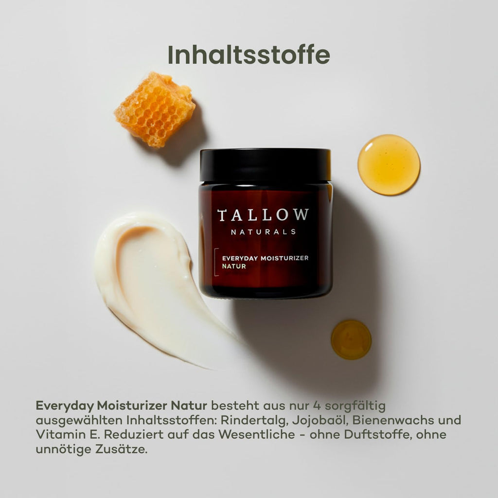 TALLOW Naturals Barrier Repair Pure - Known from the Lion Cave - 100% Organic Beef Tallow Cream, Organic Beef Tallow Skincare, from Germany from Grass-Fed Cattle (120 ml)