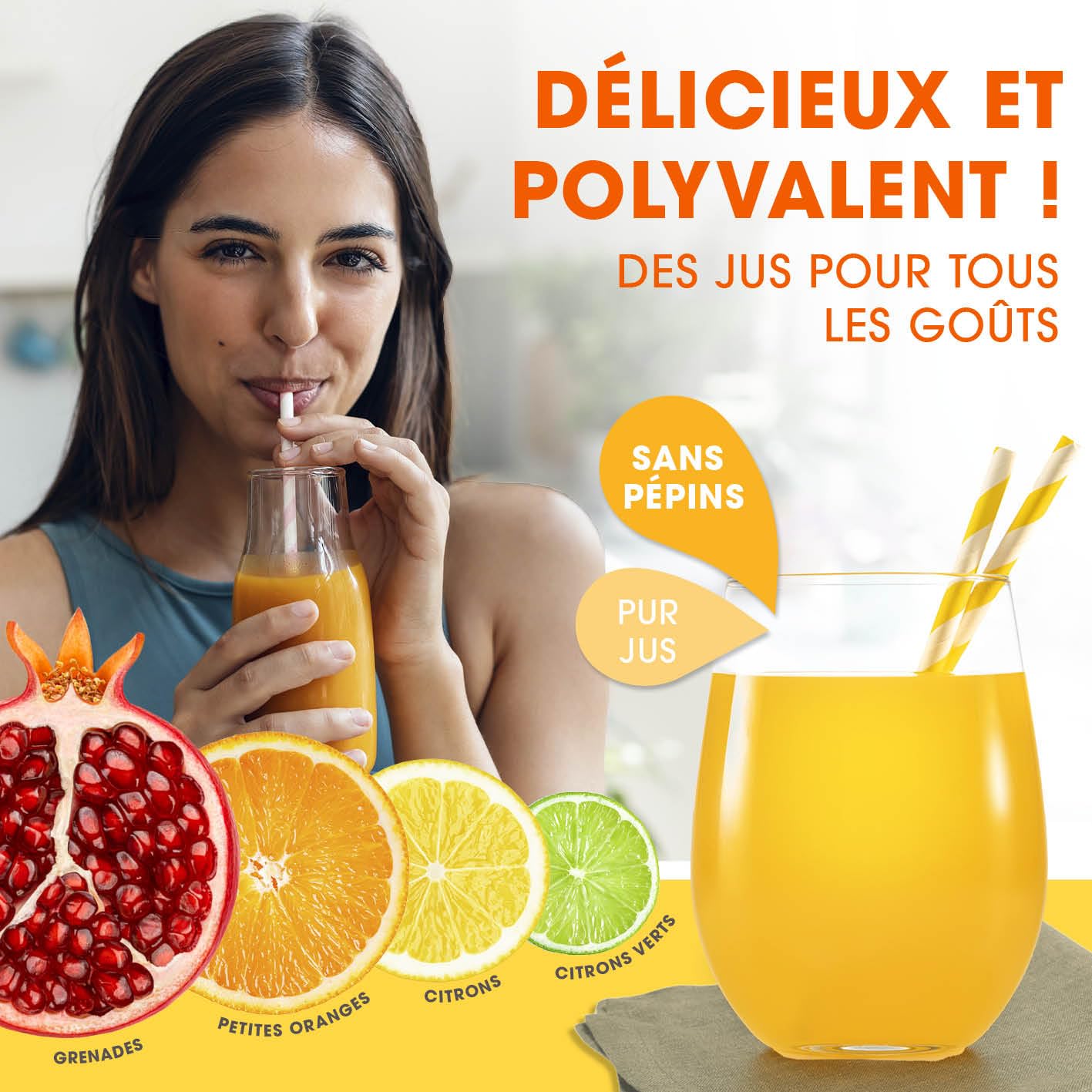 Lumaland Juicer Made of Stainless Steel, High-quality Citrus Juicer With Lever In Various Designs