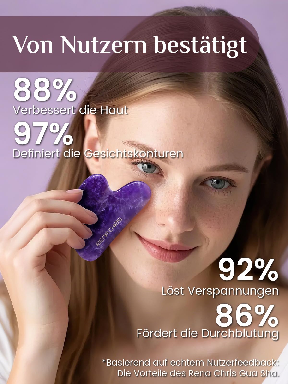 Rena Chris Stainless Steel Gua Sha Stone, Guasha Stone for Jaw Lines Firming and Reducing Face Swelling, Skin Care Gift - Silver