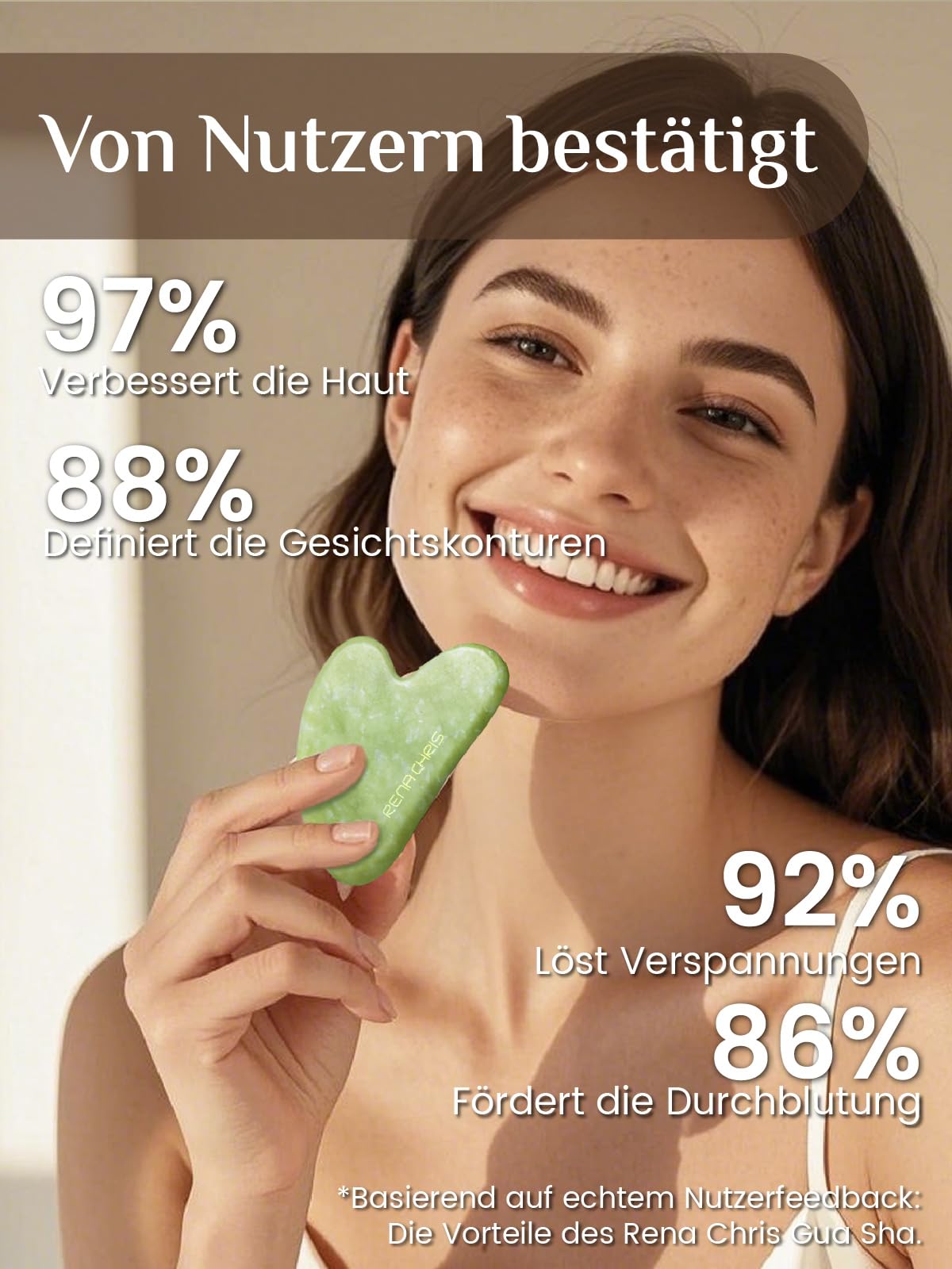 Rena Chris Stainless Steel Gua Sha Stone, Guasha Stone for Jaw Lines Firming and Reducing Face Swelling, Skin Care Gift - Silver