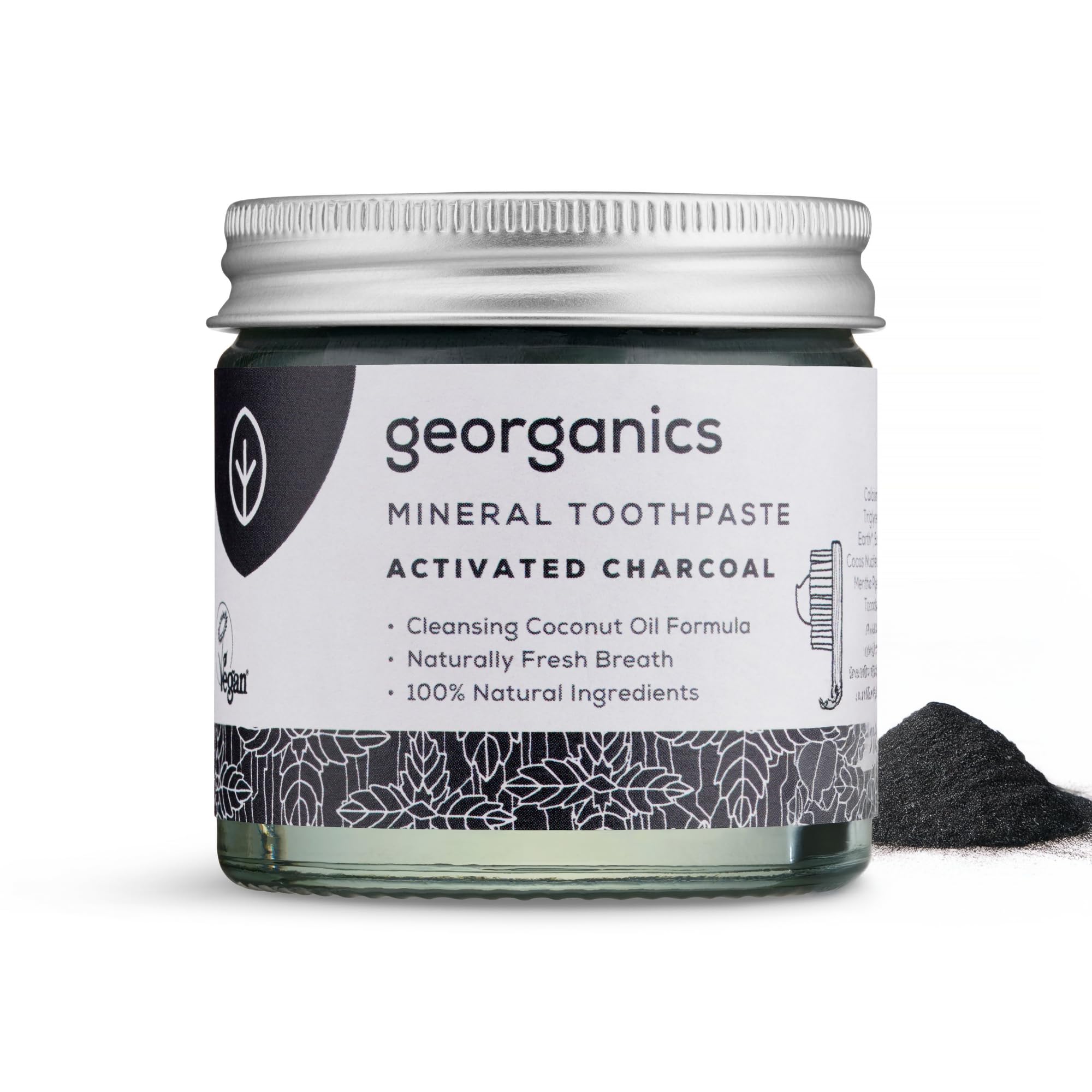 Georganics Natural Toothpaste 120ml - Spearmint | Remineralising Natural Toothpaste, Fluoride Free + SLS Free (120ml)