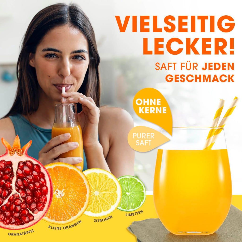 Lumaland Juicer Made of Stainless Steel, High-quality Citrus Juicer With Lever In Various Designs