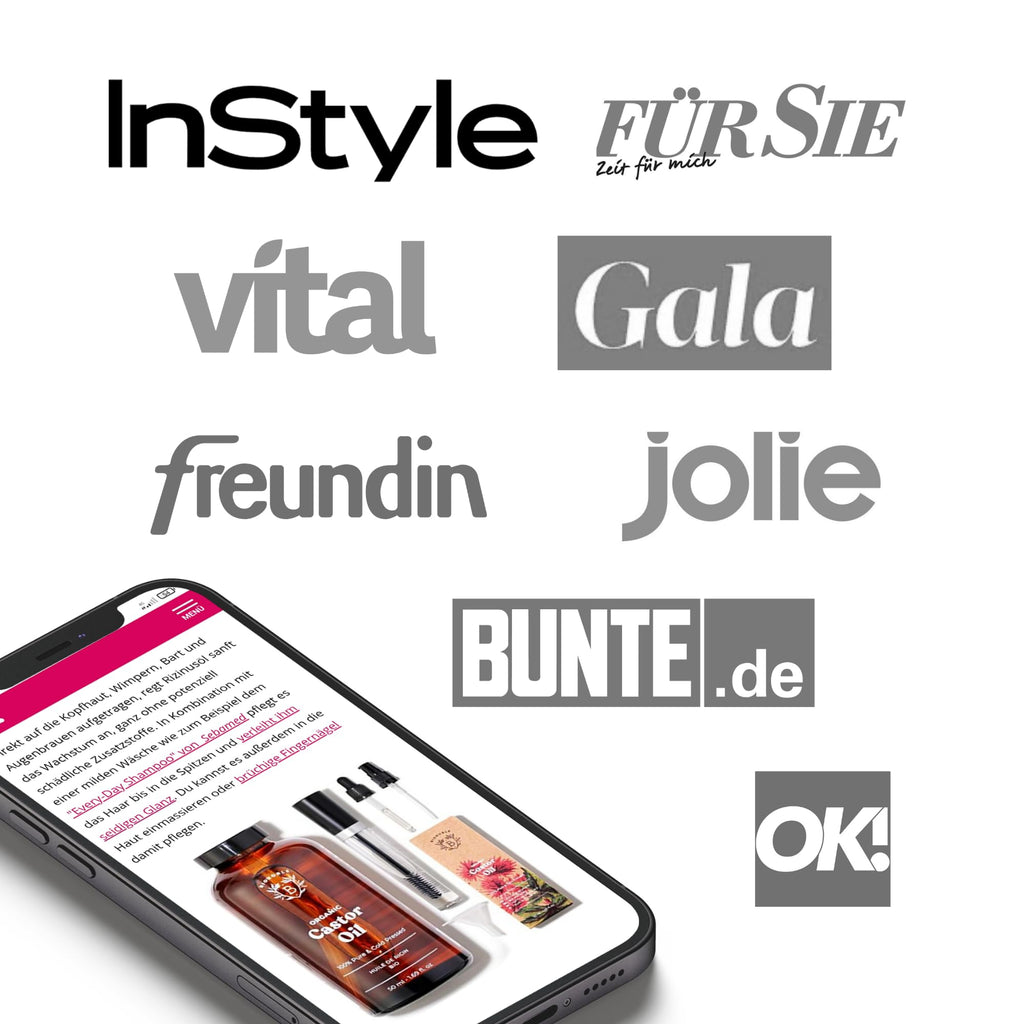 BIONOBLE Rizinusöl Kaltgepresst Bio - 100% Natürlich, Ohne Hexan - Wachstumsfördernd, Repariert - Rizinusöl Bio Haare, Wimpern, Augenbrauen, Haut - Castor Oil - Glasflasche mit Pumpe - 200ml