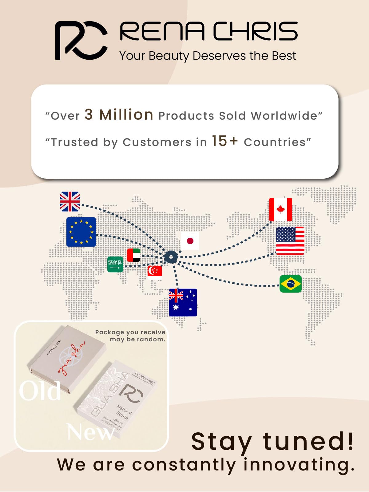 Rena Chris Stainless Steel Gua Sha Stone, Guasha Stone for Jaw Lines Firming and Reducing Face Swelling, Skin Care Gift - Silver