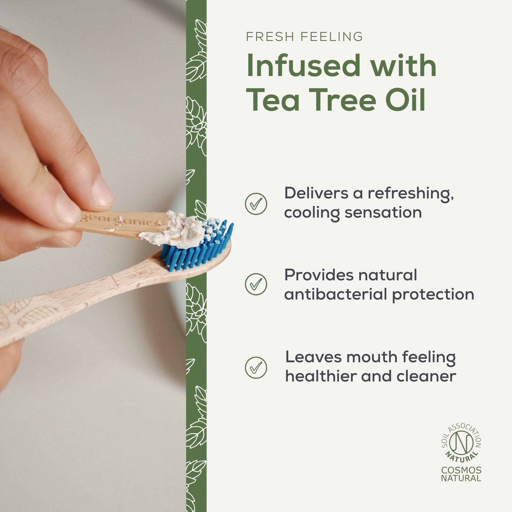 Georganics Natural Toothpaste 120ml - Spearmint | Remineralising Natural Toothpaste, Fluoride Free + SLS Free (120ml)