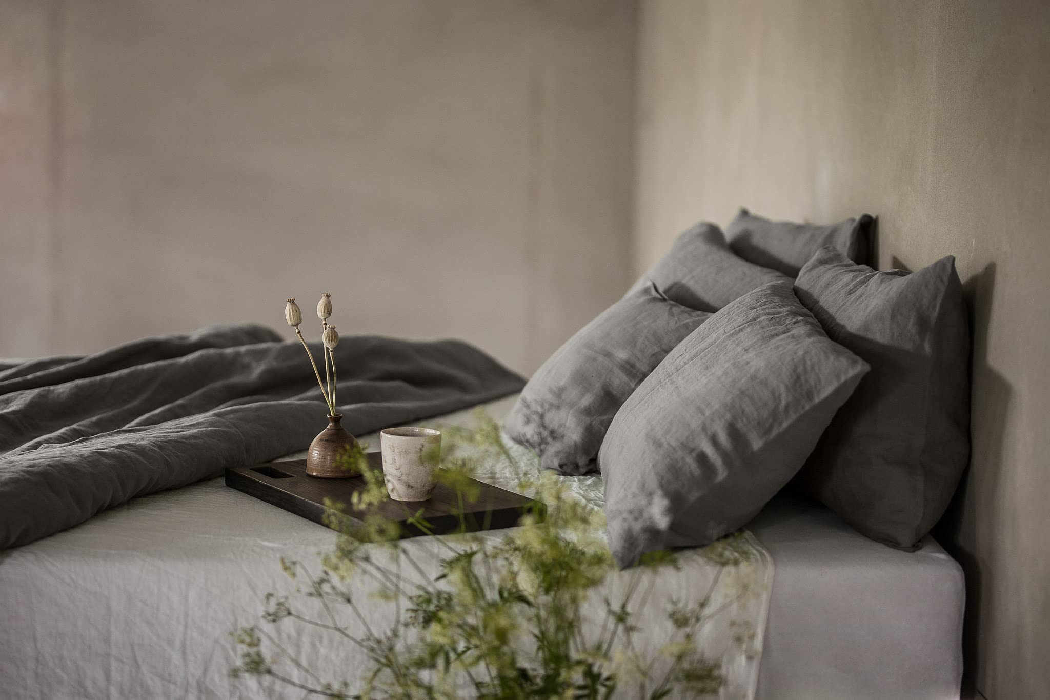 Linen Bed Linen Set, 100% Natural Linen Bed Linen, Stonewashed