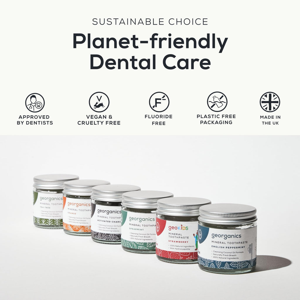 Georganics Natural Toothpaste 120ml - Spearmint | Remineralising Natural Toothpaste, Fluoride Free + SLS Free (120ml)