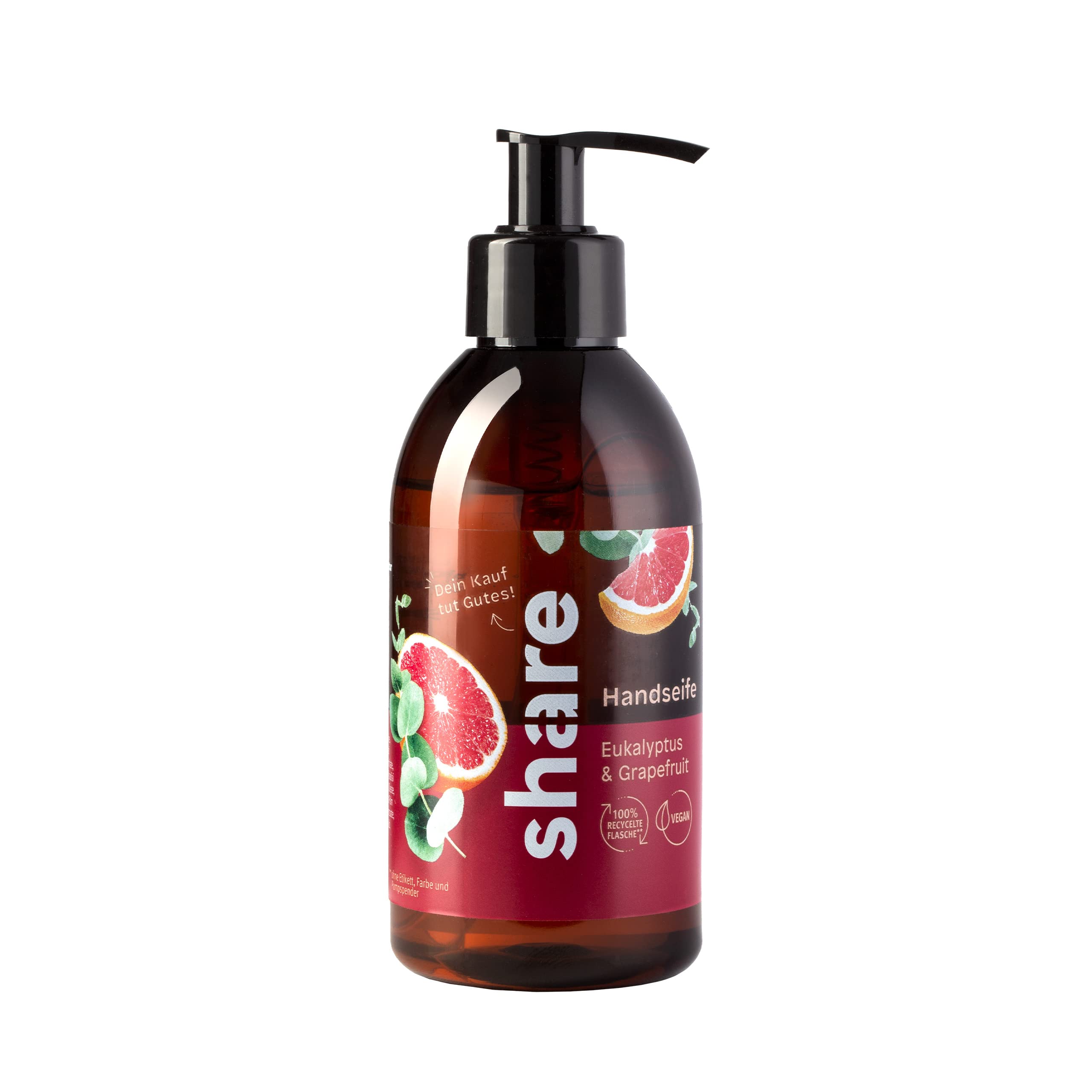 share Flüssigseife Patschuli 250 ml – Seife spendet ein Hygieneprodukt an einen Menschen in Not – vegane Handseife im Seifenspender