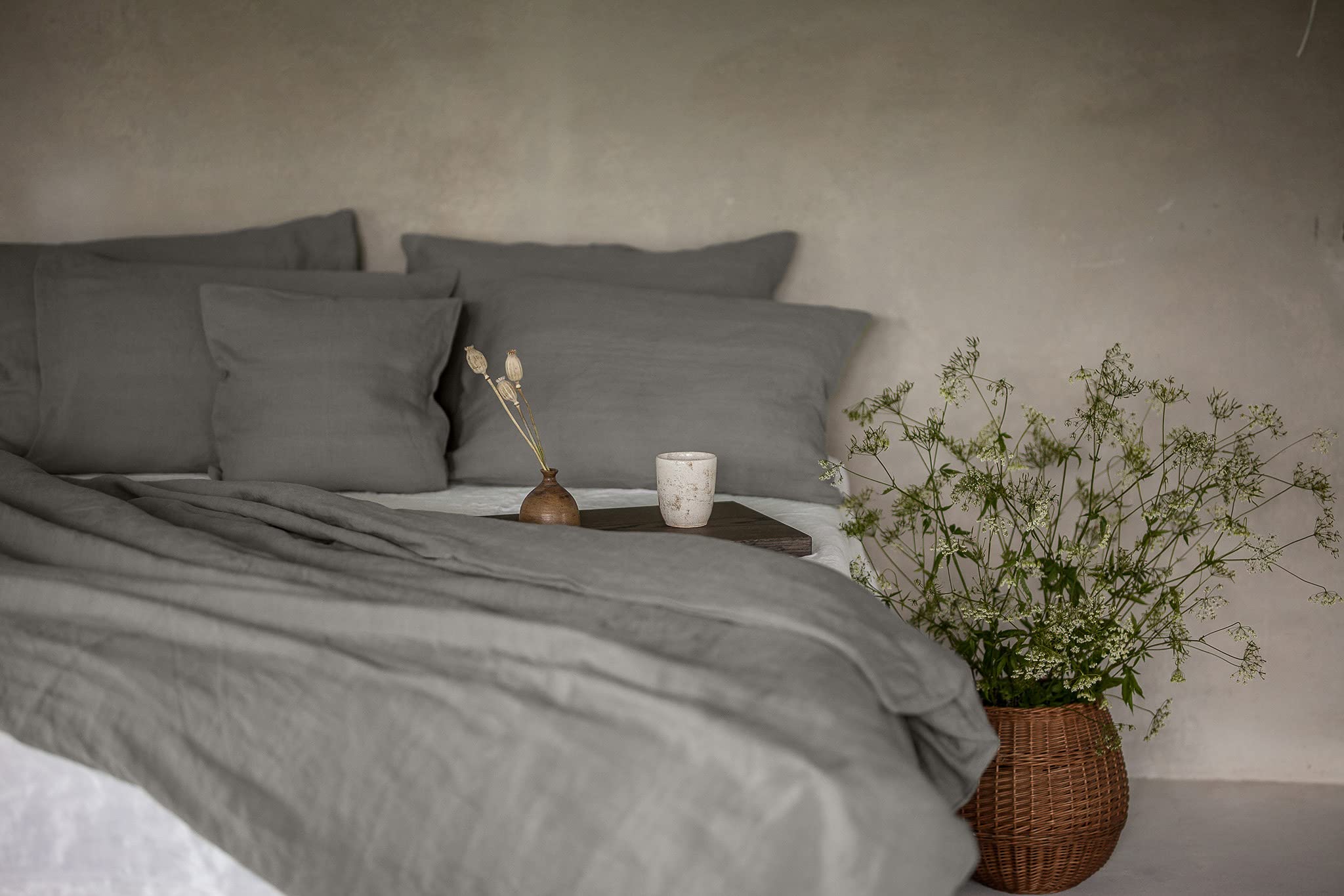 Linen Bed Linen Set, 100% Natural Linen Bed Linen, Stonewashed