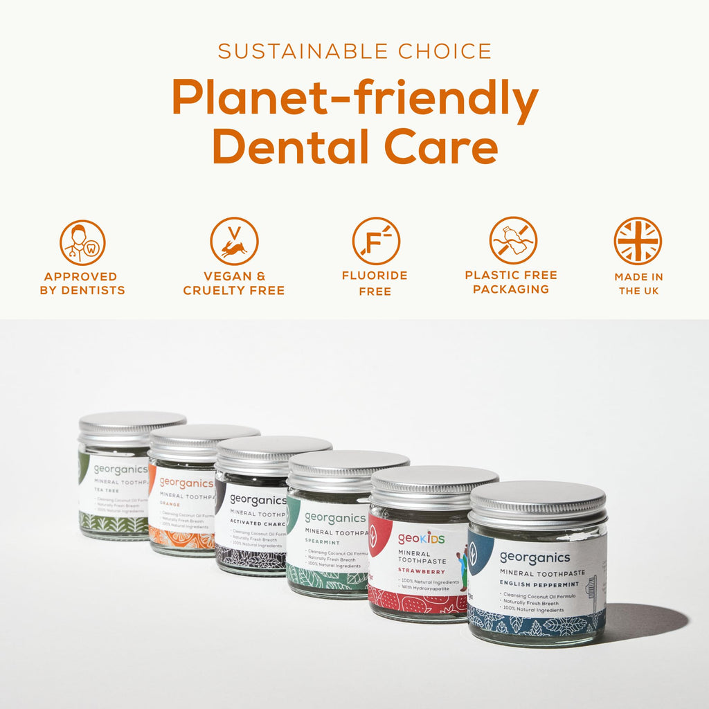 Georganics Natural Toothpaste 120ml - Spearmint | Remineralising Natural Toothpaste, Fluoride Free + SLS Free (120ml)