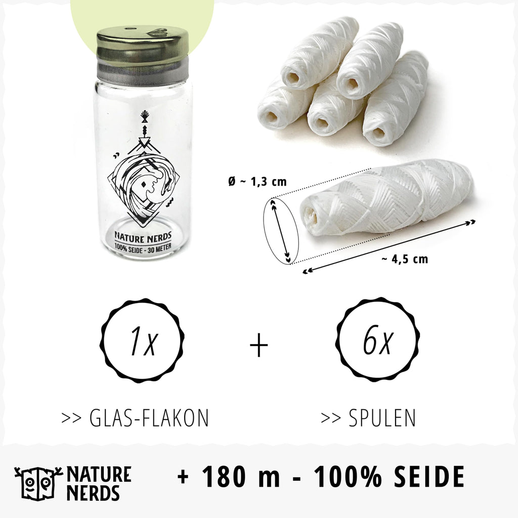 Nature Nerds - Plastic-Free Natural Dental Floss in Glass Bottle Waxed with Candelilla - 30m (30)