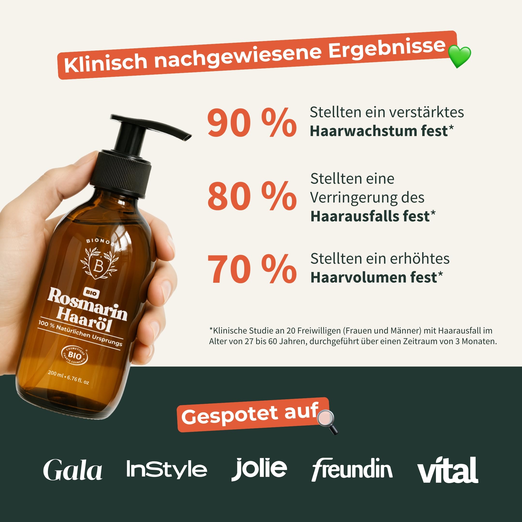 BIONOBLE Rizinusöl Kaltgepresst Bio - 100% Natürlich, Ohne Hexan - Wachstumsfördernd, Repariert - Rizinusöl Bio Haare, Wimpern, Augenbrauen, Haut - Castor Oil - Glasflasche mit Pumpe - 200ml