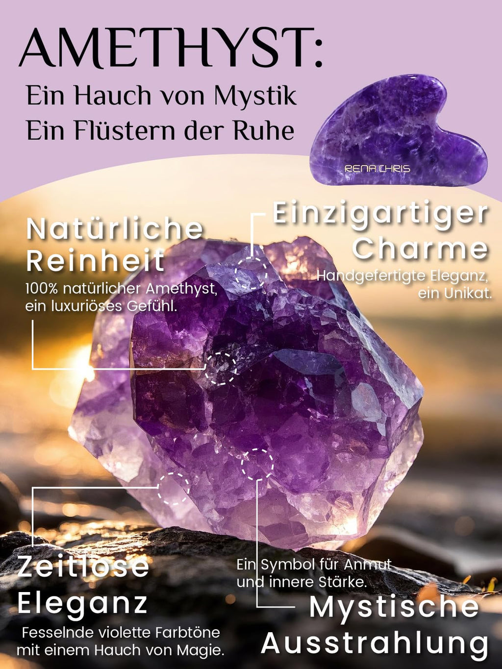 Rena Chris Stainless Steel Gua Sha Stone, Guasha Stone for Jaw Lines Firming and Reducing Face Swelling, Skin Care Gift - Silver