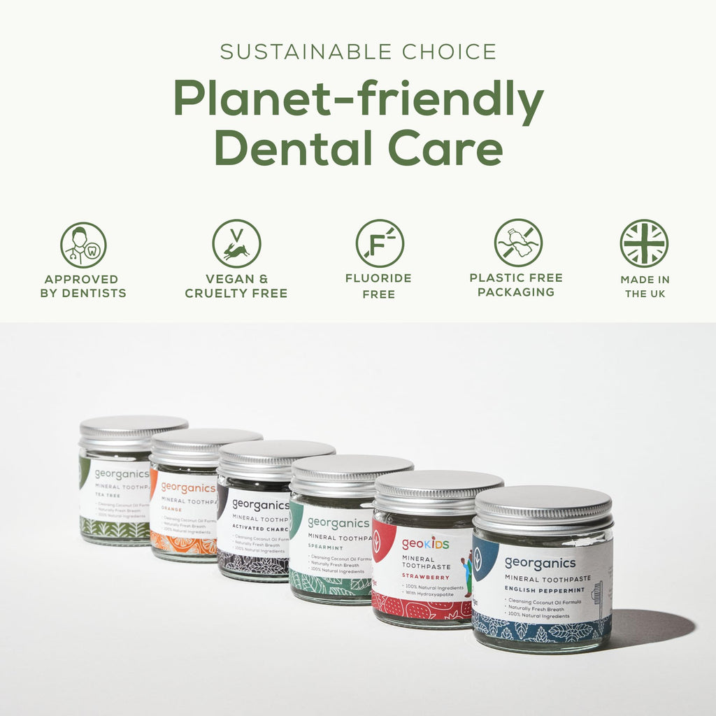 Georganics Natural Toothpaste 120ml - Spearmint | Remineralising Natural Toothpaste, Fluoride Free + SLS Free (120ml)