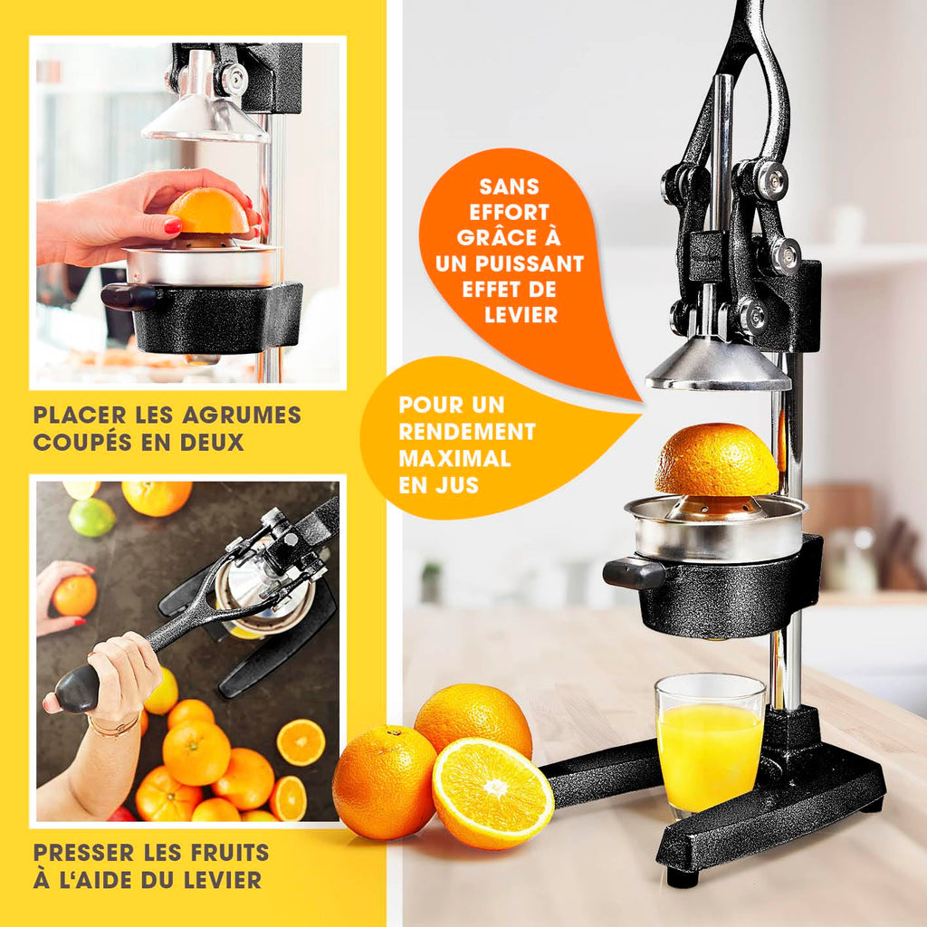 Lumaland Juicer Made of Stainless Steel, High-quality Citrus Juicer With Lever In Various Designs