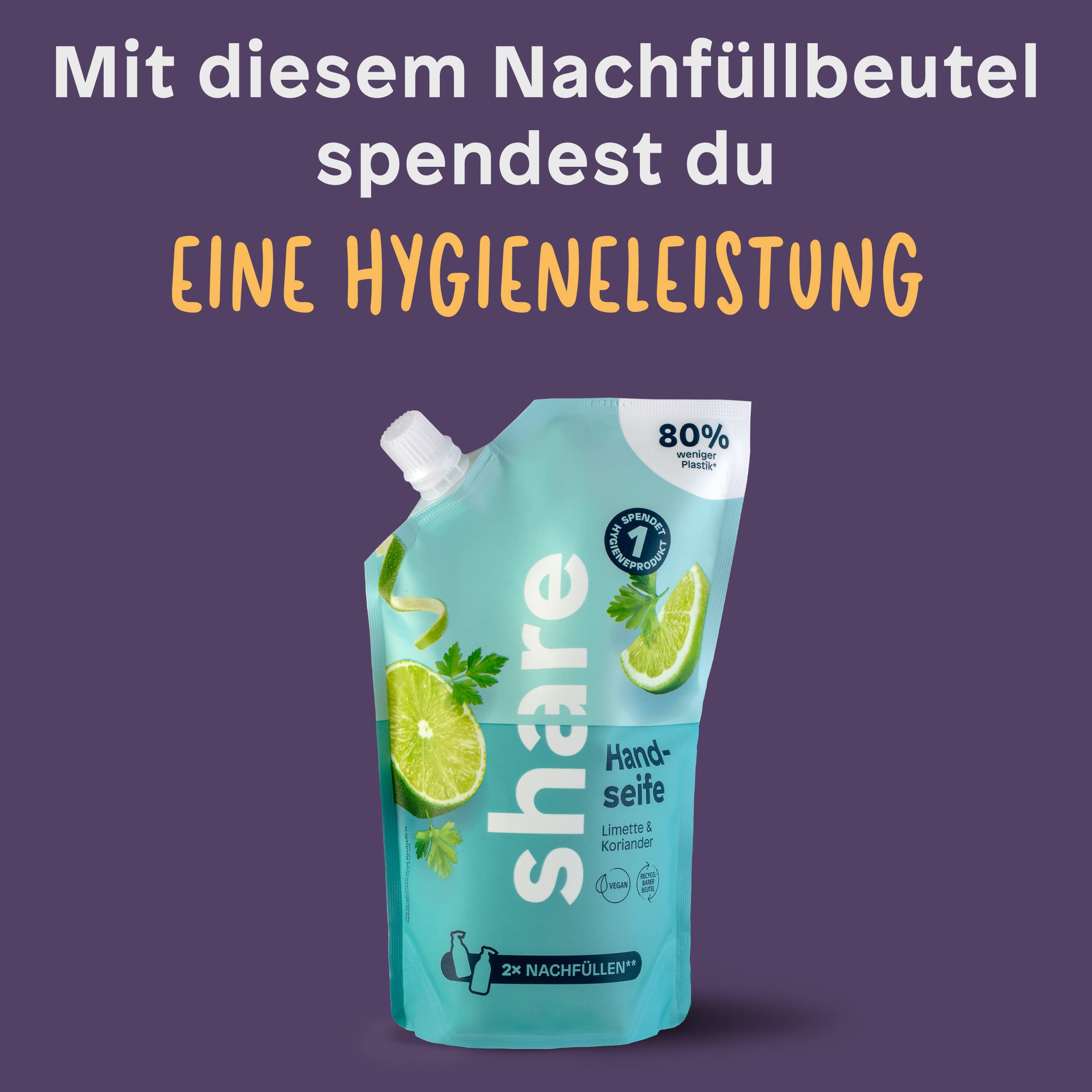 share Flüssigseife Patschuli 250 ml – Seife spendet ein Hygieneprodukt an einen Menschen in Not – vegane Handseife im Seifenspender