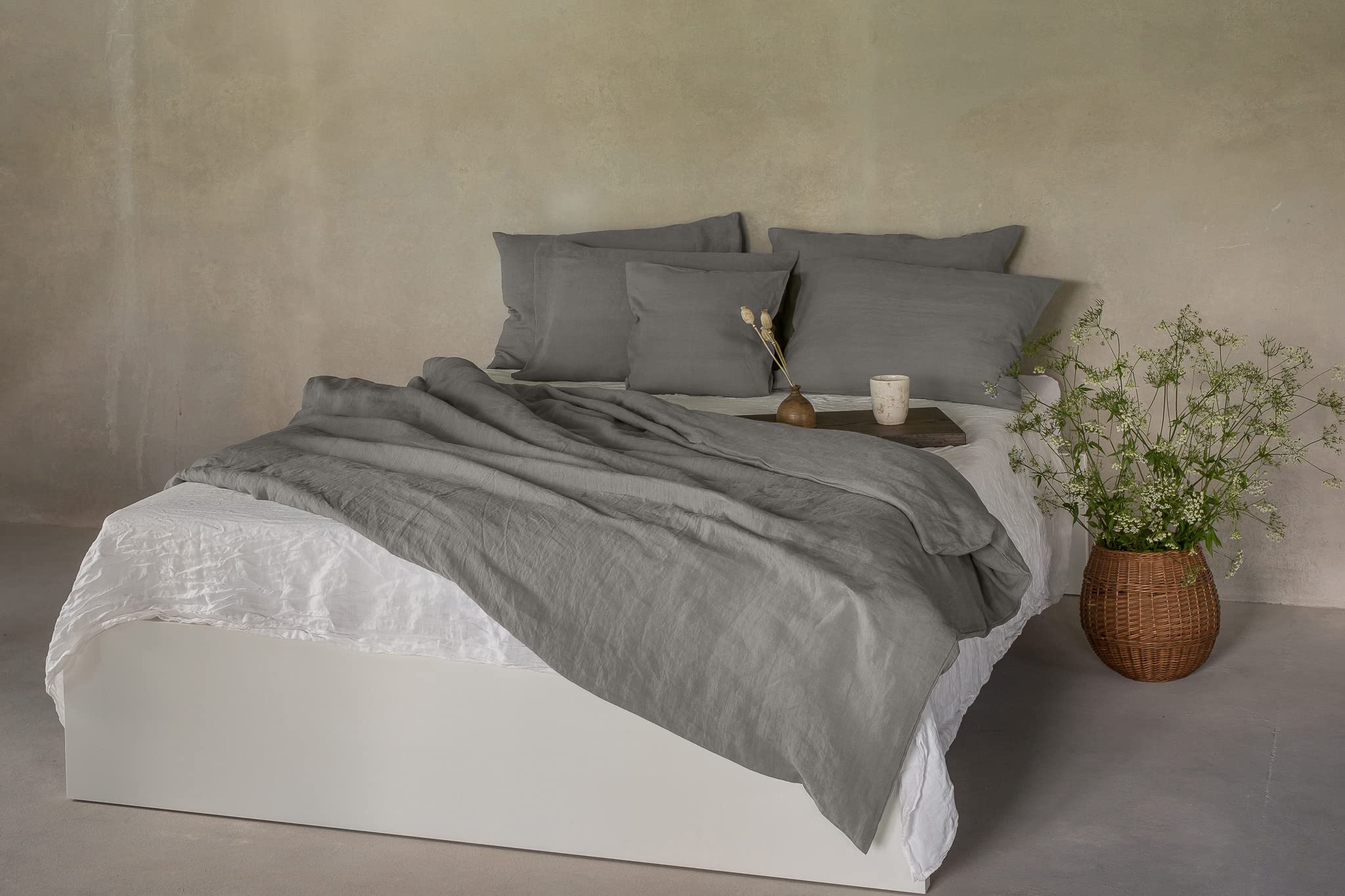 Linen Bed Linen Set, 100% Natural Linen Bed Linen, Stonewashed