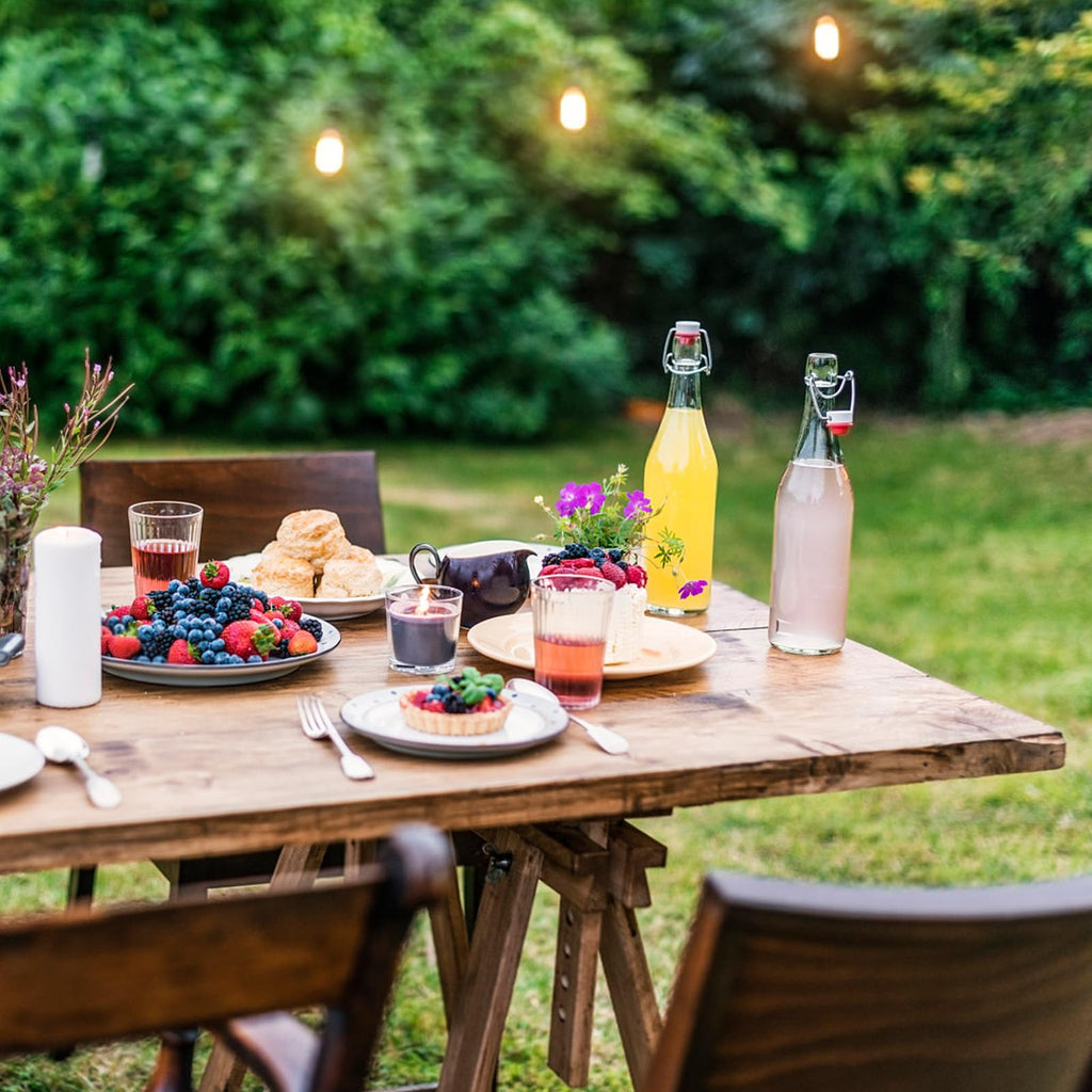 Glasflaschen 250ml mit Bügelverschluss, 10 Stück Kleine Flaschen Zum Befüllen, Bügelflasche zum Befüllen, Saftflasche für Öl, Essig, Saft & Limonade