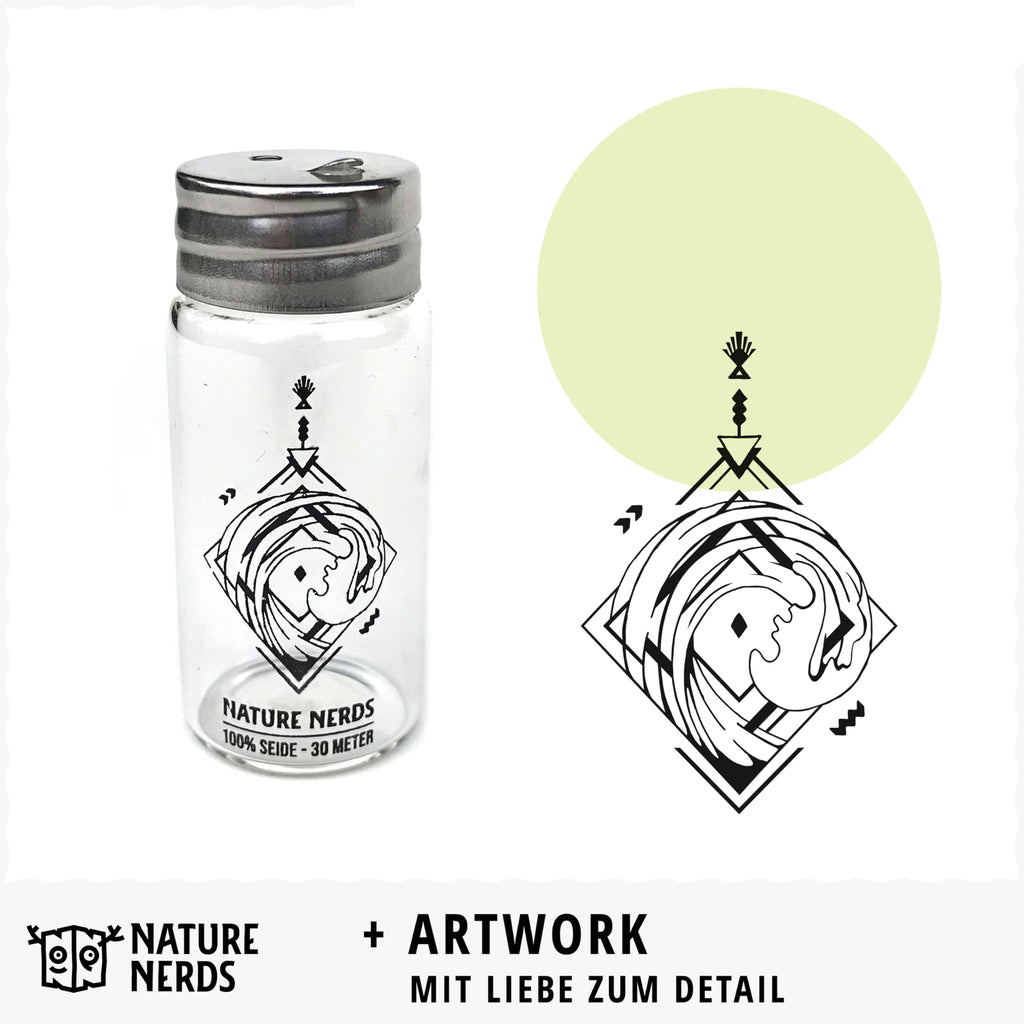 Nature Nerds - Plastic-Free Natural Dental Floss in Glass Bottle Waxed with Candelilla - 30m (30)