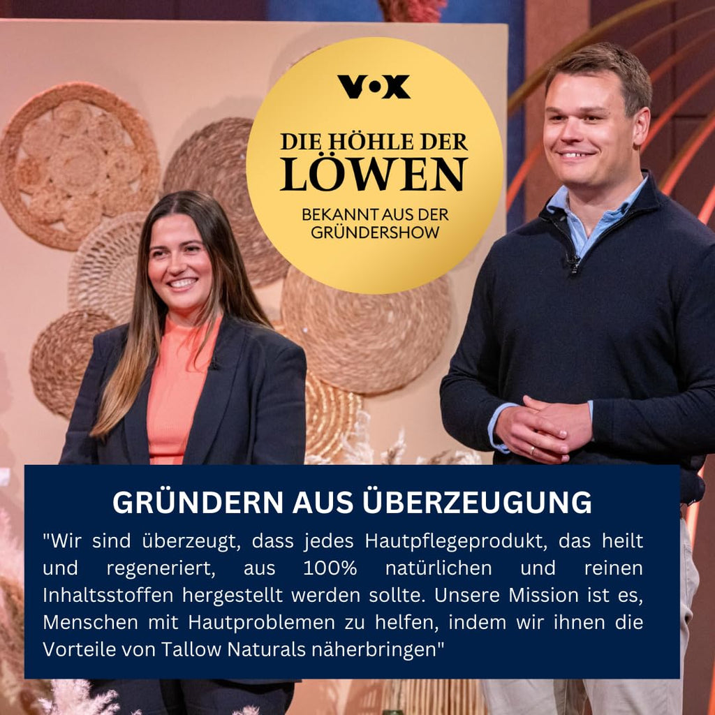 TALLOW Naturals Barrier Repair Pure - Known from the Lion Cave - 100% Organic Beef Tallow Cream, Organic Beef Tallow Skincare, from Germany from Grass-Fed Cattle (120 ml)