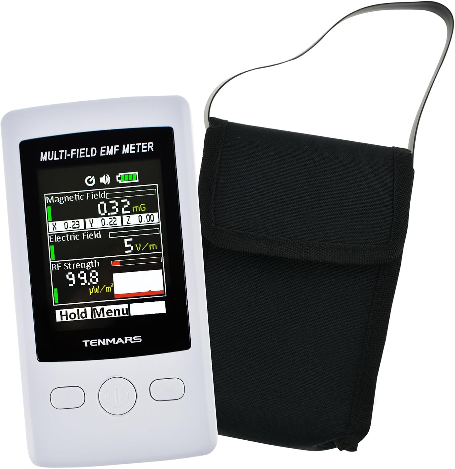 Multi-Field EMF Meter Bag ELF RF Gauß Meter 2000 mg Electromagnetic Electric RF Field Strength Tester with Warning Indicator