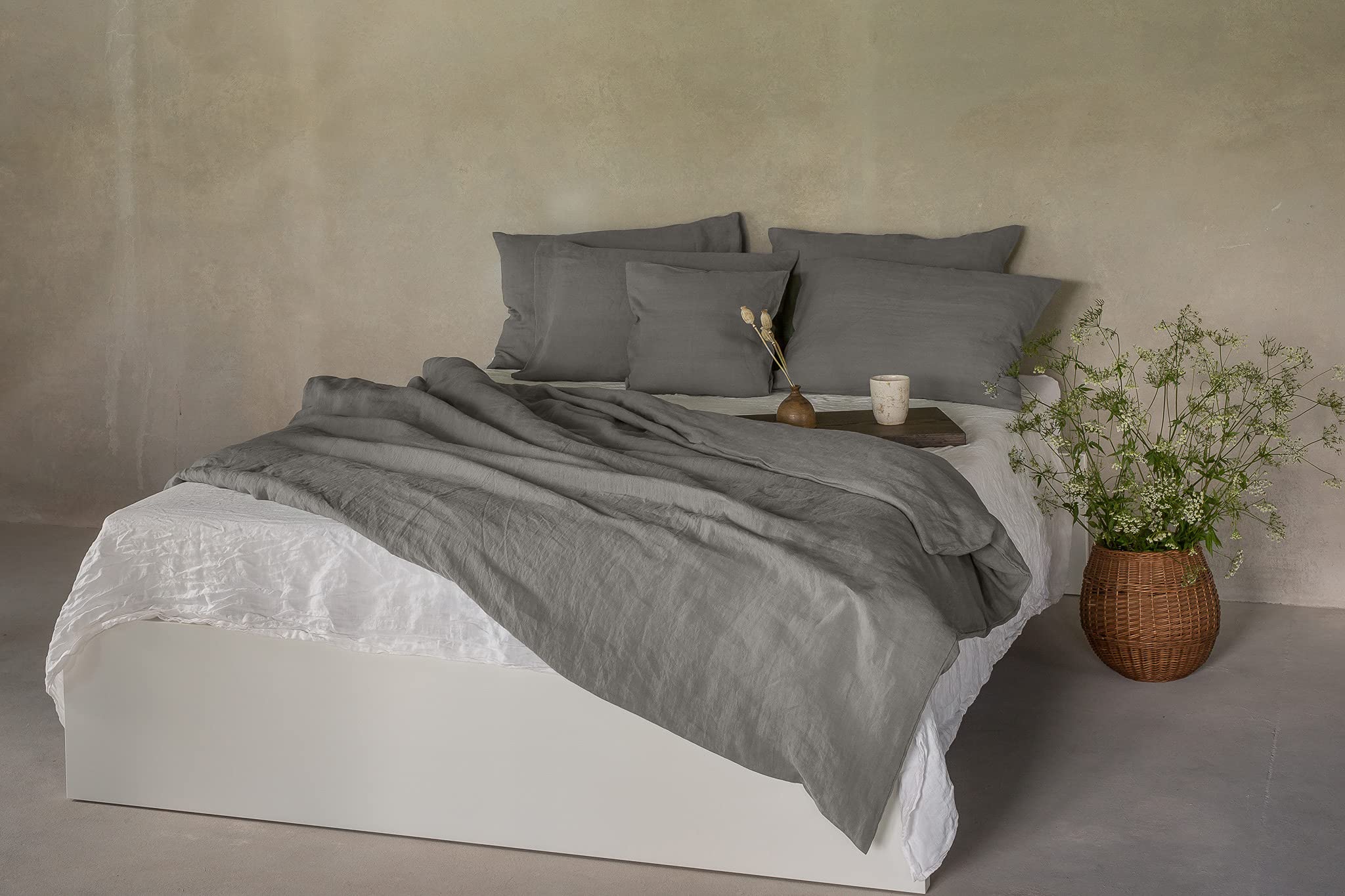 Linen Bed Linen Set, 100% Natural Linen Bed Linen, Stonewashed