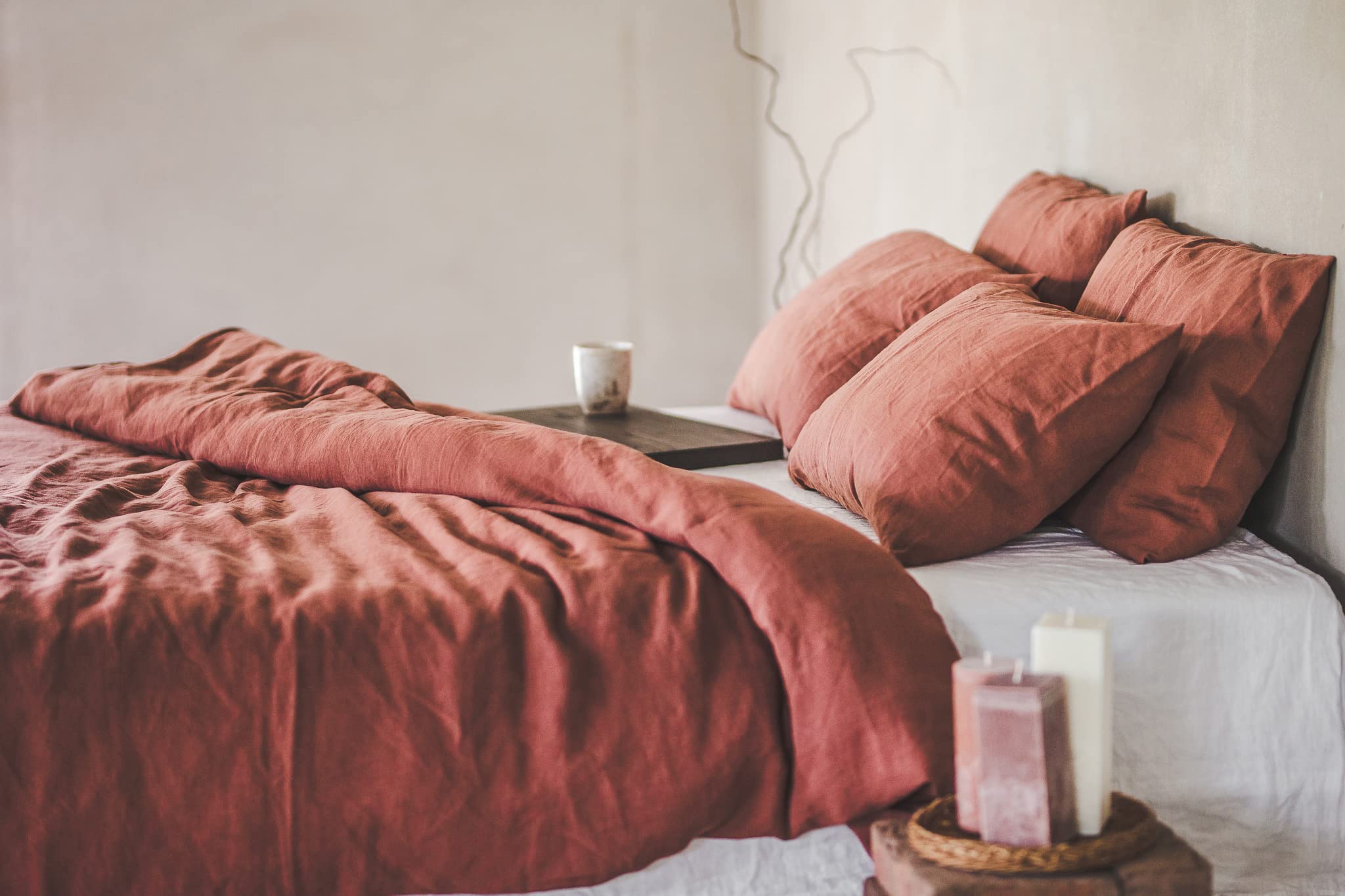 Linen Bed Linen Set, 100% Natural Linen Bed Linen, Stonewashed