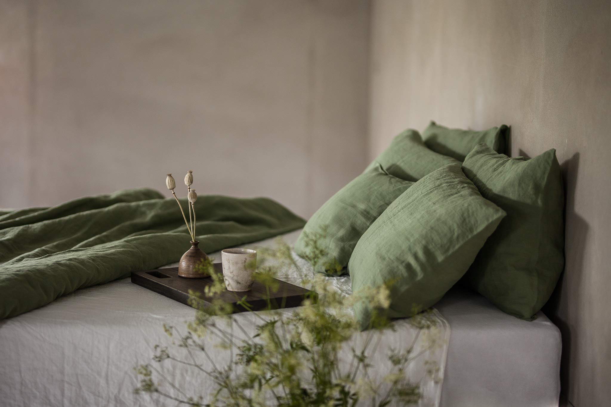 Linen Bed Linen Set, 100% Natural Linen Bed Linen, Stonewashed