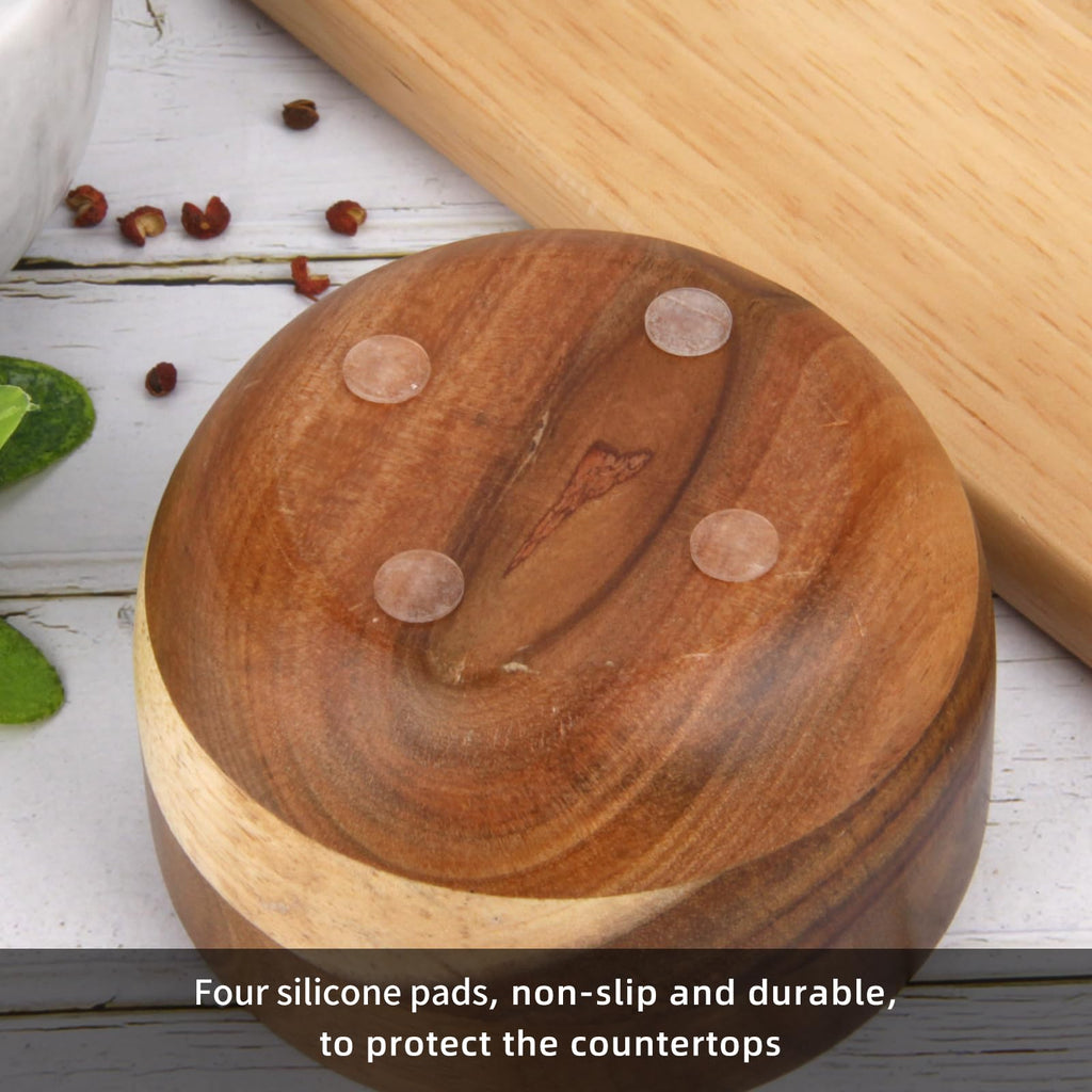 Salzdose Marmor mit Holzdeckel und Löffel Salz- oder Pfefferstreuerschale aus Stein, Salzstreuer, Salzbehälter Gewürzbehälter, Behälter, Behälterhalter, Behälter für die Küche (Schwarze Schüssel)