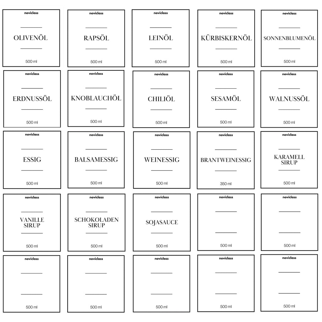 Ölflasche Essig und Ölflaschen Set Flaschen zum Befüllen (2x500ml ohne Etiketten und Trichter)