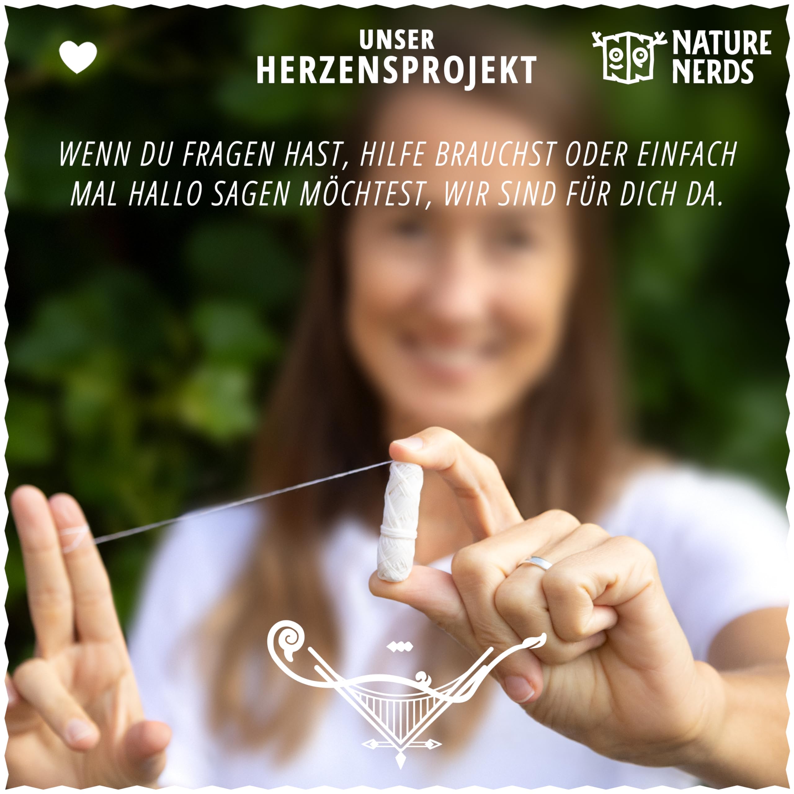 Nature Nerds - Plastic-Free Natural Dental Floss in Glass Bottle Waxed with Candelilla - 30m (30)