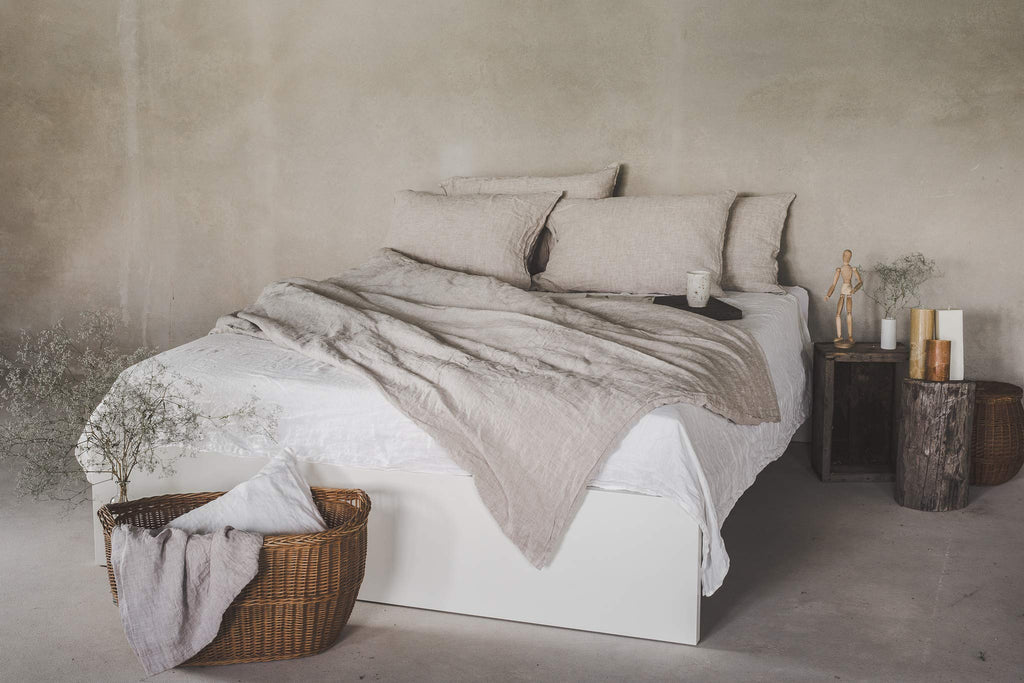 Linen Bed Linen Set, 100% Natural Linen Bed Linen, Stonewashed