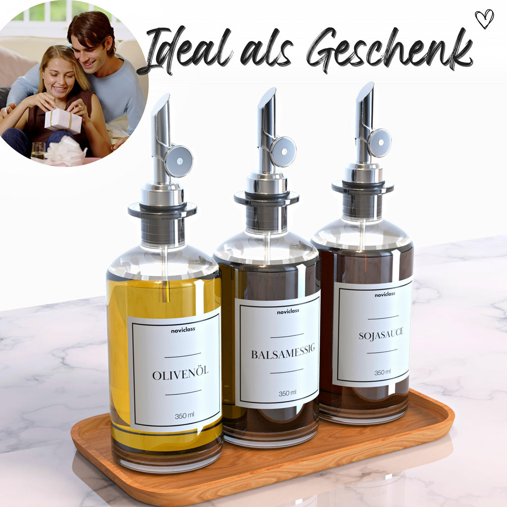Ölflasche Essig und Ölflaschen Set Flaschen zum Befüllen (2x500ml ohne Etiketten und Trichter)